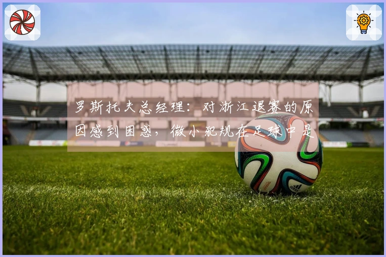 罗斯托夫总经理：对浙江退赛的原因感到困惑，微小犯规在足球中是常见的